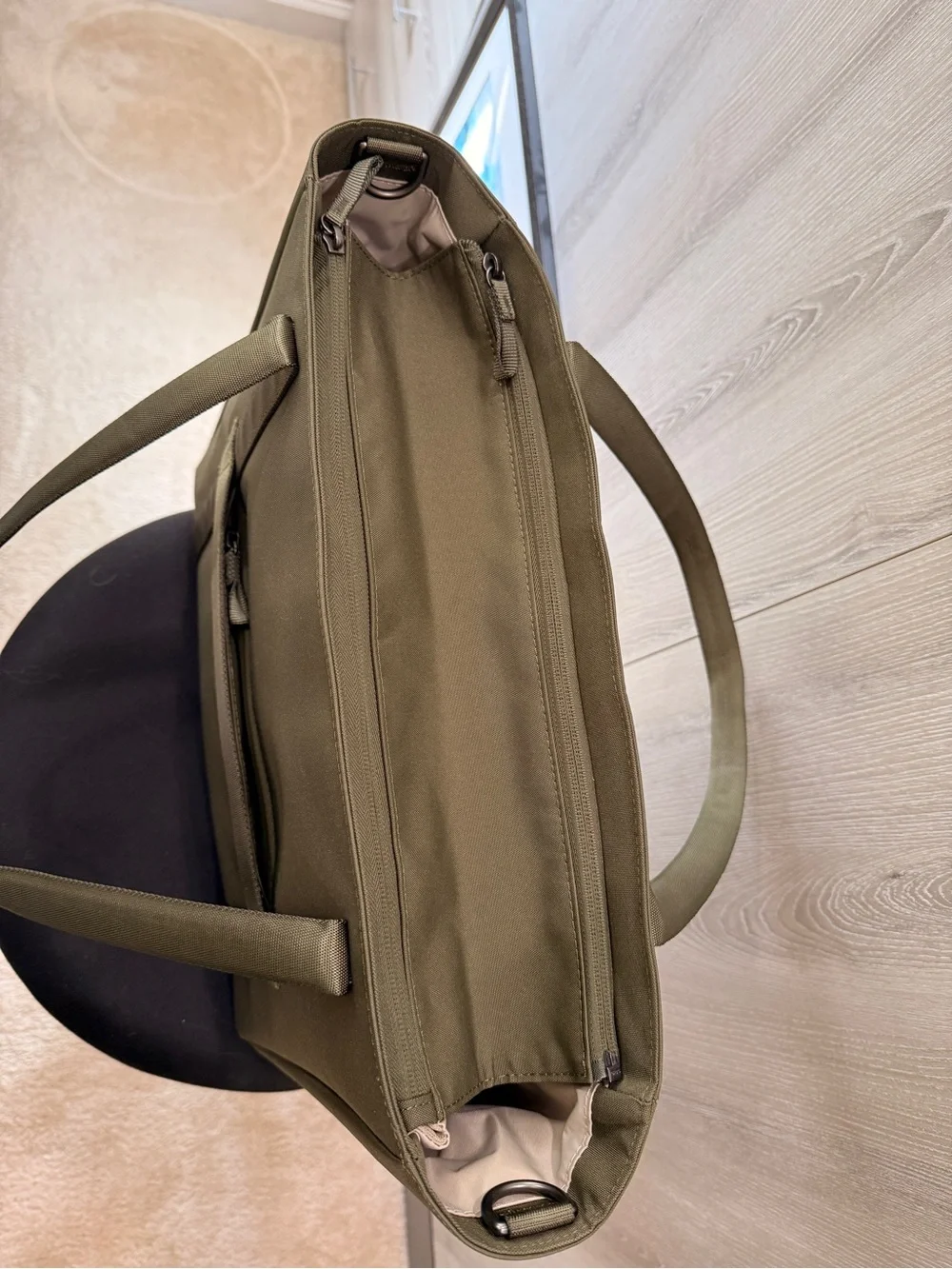 Orbitkey 16L Daily Olive Green Tote Bag with Shoulder Straps